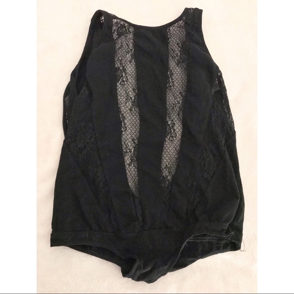 Mustard seed Black lace body suit/leotard
